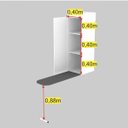 Ver imagem 5 de Armário Multiuso com Tábua de Passar 1 Porta Mimo Albatroz Móveis