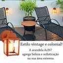 Ver imagem 2 de Arandela Externa Vintage Cobre Colonial Fachada Acl97