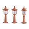 3 Poste de Jardim Colonial Cobre 45cm Resistente a Maresia Alu08 - 1