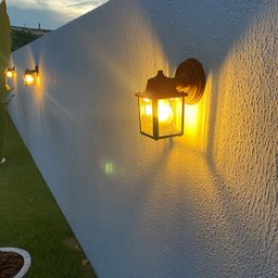 13 Luminária Arandela Jardim Varanda Externa Marrom Alz18 - 8