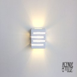 10 Arandela Branca EXterna 4 Aletas 2 Fachos Abertos ALZ38 - 2