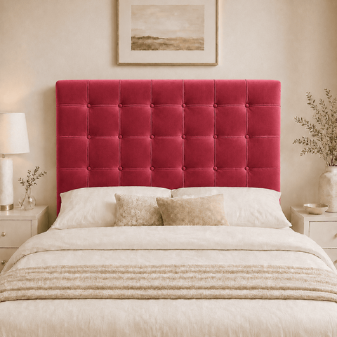 Cabeceira Ana Estofada Veludo p/ Cama Box Casal King 195cm Quarto