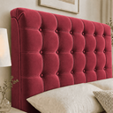 Ver imagem 3 de Cabeceira Ana Estofada Veludo p/ Cama Box Casal King 195cm Quarto