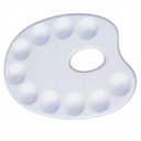 Ver imagem 2 de Paleta Pintura Godê Godet Bandeja Oval 23x17 12421 Trident