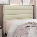 Ver imagem 5 de Cabeceira Decorativa Queen Size 1,60M Guess Veludo Bege - Gran Belo