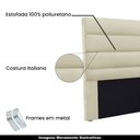 Ver imagem 3 de Cabeceira Decorativa Queen Size 1,60M Guess Veludo Bege - Gran Belo