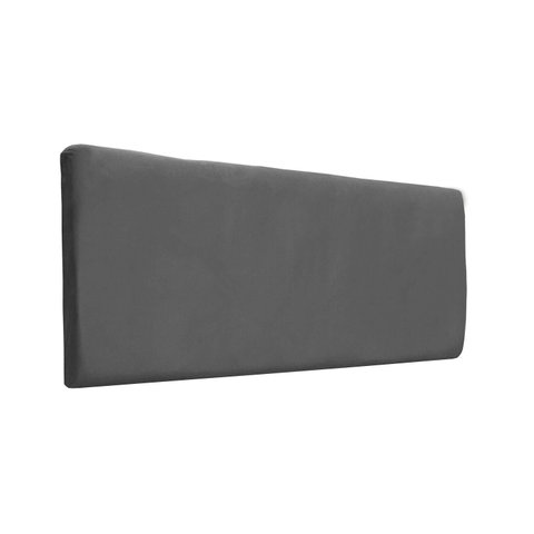 Cabeceira Estofada para Cama Luxo Lisa Clean Suede Rbl:casal Painel/cinza