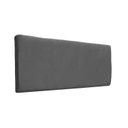 Ver imagem 1 de Cabeceira Estofada para Cama Luxo Lisa Clean Suede Rbl:casal Painel/cinza