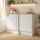 Ver imagem 1 de Balcão de Cozinha Canto Reto 1 Porta MDF Americana Henn Modular com Rodapé