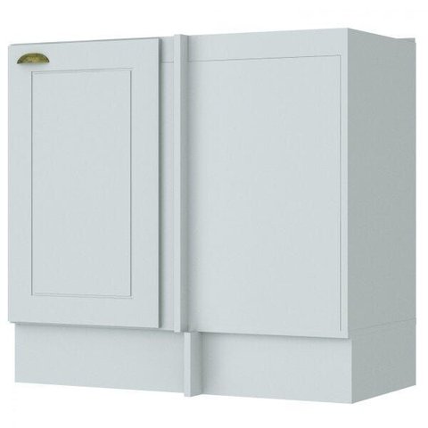 Balcão de Cozinha Canto Reto 1 Porta MDF Americana Henn Modular com Rodapé