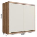 Ver imagem 3 de Aéreo Cozinha Modular 100% MDF Édez Uno, 2 Portas, Off White e Louro Freijó