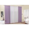 Cortina Veneza 200 Larg. x 170 Alt. Cor: Lilás/Branco - 1