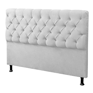 Cabeceira King Size Cama Box Casal Estofada Sofia 195cm:suede Branco