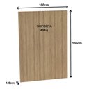 Ver imagem 4 de Painel para Escritório 100x136cm Tv até 37'' Pa2916 Amêndoa
