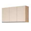 Ver imagem 1 de Armário Aéreo Isabela 118cm 3 Portas MDF Porta de Bater Amêndoa Milani Movelaria