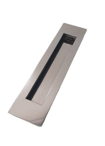 Puxador Concha De Embutir Para Portas Em Inox Polido 42cm - 1