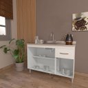 Ver imagem 3 de Cozinha Plus 1,20 Armário Aéreo e Balcão de Pia Branco