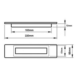 Puxador Concha De Embutir Para Portas Em Inox Escovado 22cm - 3