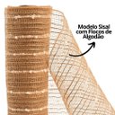 Ver imagem 3 de Kit 3 Telas Decorativa Fita Natal Malha Tule Sisal Flocos de Algodão 26cm X 5 Metros – Magizi