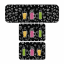 Ver imagem 1 de Kit de 3 Tapetes para Cozinha Drinks Antiderrapante