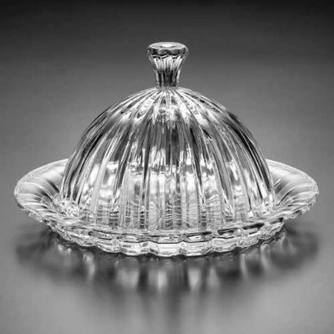 Queijeira de Cristal com Tampa Empire 20cm 7404 Lyor