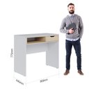 Ver imagem 6 de Escrivaninha Estudo Bit com Estante de Livros Link Branco Fosco Tauari Nobre Colibri Moveis