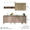 Cozinha Clássica Modulável Completa Mdf Carraro Malta Duna Cor:duna com Noce - 3