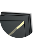 Ver imagem 4 de Porta Pivotante Lambril Oasis c/Puxador e. Super Preto Dourado 100 Brimak