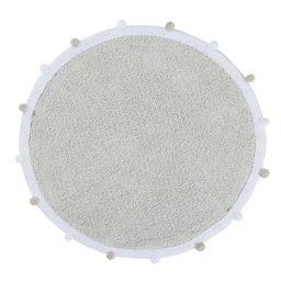 Tapete Infantil Redondo Bubbly - Cinza - 1