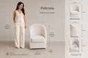 Ver imagem 2 de Cadeira Poltrona Lua Arredondada Tila Suede – para Sala, Escritório, Jantar e Penteadeira Cor Cinza