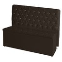 Ver imagem 1 de Kit Cabeceira de Cama Box e Calçadeira Baú Paris Queen 160 Cm Capitonê Courino Marrom do Lar Móveis