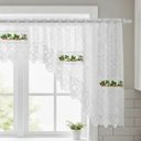 Ver imagem 6 de Cortina Bando Renda Cascata Cozinha Morango 3,15x0,95