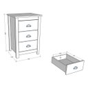 Ver imagem 3 de Mesa de Cabeceira 3 Gavetas Topázio Freijó Madeira Pinus - Finestra