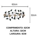 Ver imagem 3 de Enfeite de Parede Decorativo Todo de Ferro 5 Rosas:bege