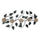 Ver imagem 1 de Enfeite de Parede Decorativo Todo de Ferro 5 Rosas:bege