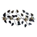 Ver imagem 2 de Enfeite de Parede Decorativo Todo de Ferro 5 Rosas:bege