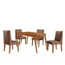 Ver imagem 2 de Mesa de Jantar Copper 120cm Tampo Canto Mdf com 4 Cadeiras Safira Moderna Mobília