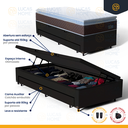 Ver imagem 5 de Cama Box Baú com Colchão de Espuma D33 Pillow Top Comfort Luxo + Auxiliar Unique Solteiro 88cm