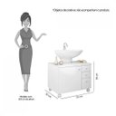 Ver imagem 4 de Gabinete para Banheiro 1 Porta Mimo Albatroz Móveis (Não Acompanha Cuba)