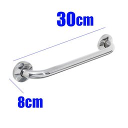 Alça de Apoio 30cm Barra Inox Kit 6 Unidades Idoso Cadeirante Deficiente Banheiro Box Segurança Supo - 4