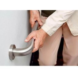Alça de Apoio 30cm Barra Inox Kit 6 Unidades Idoso Cadeirante Deficiente Banheiro Box Segurança Supo - 2