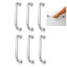 Alça de Apoio 30cm Barra Inox Kit 6 Unidades Idoso Cadeirante Deficiente Banheiro Box Segurança Supo - 1