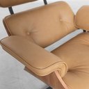 Ver imagem 4 de Poltrona Charles Eames com Puff Couro Natural Estonado - Abra Casa