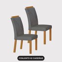 Ver imagem 2 de Cadeira para Mesa de Jantar Clara Plus Kit 2 Peças Cinamomo Joli Chumbo - Leifer