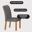 Ver imagem 3 de Cadeira para Mesa de Jantar Clara Plus Kit 2 Peças Cinamomo Joli Chumbo - Leifer