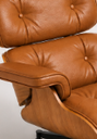 Ver imagem 5 de Poltrona Charles Eames com Puff - Freijó em Couro Caramelo