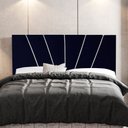 Ver imagem 2 de Cabeceira Cama Box Casal Queen Size Dallas 160cm Veludo Azul Marinho - Desk Design