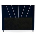 Ver imagem 1 de Cabeceira Cama Box Casal Queen Size Dallas 160cm Veludo Azul Marinho - Desk Design