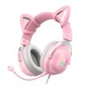 Headset Gamer Onikuma X11 Rosa 50mm Microfone Removível P3 3.5mm Com Adaptador P2 - 1