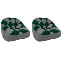 Ver imagem 1 de Kit 02 Poltrona Paloma Escritório Sala Pé Plástico Suede Cinza e Suede Verde - Dominic Decor